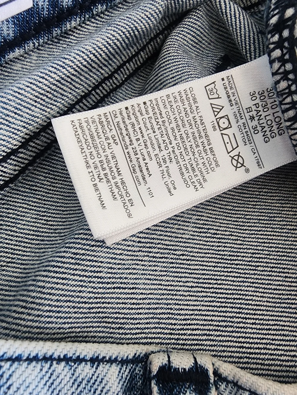 GAP Mid Rise Baggy Jeans - Light Blue Denim New With Tags - Picture 12 of 14